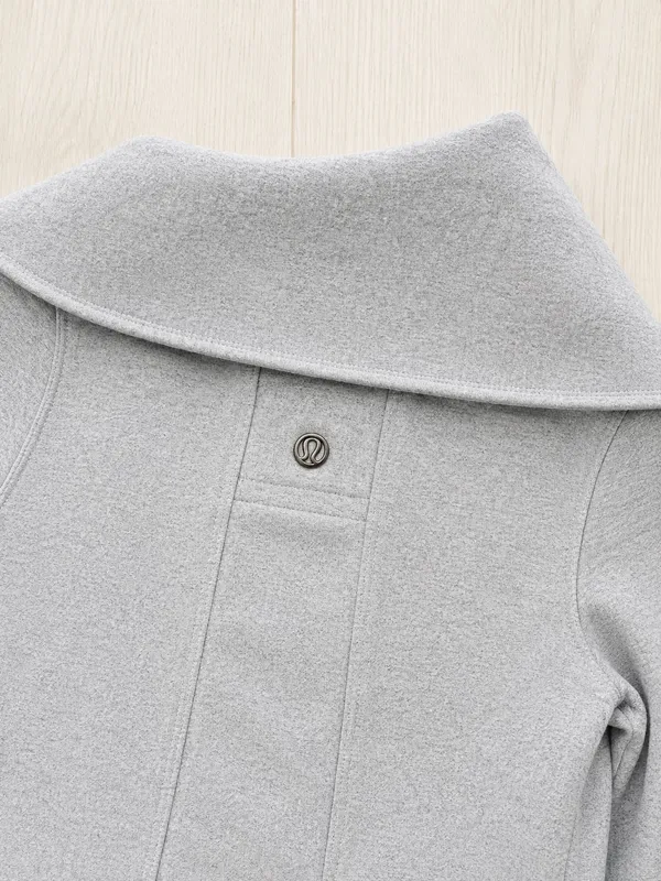 Lululemon Virasana Blanket Wrap Zip Fleece Jacket Athletic Gray 6 - Image 3