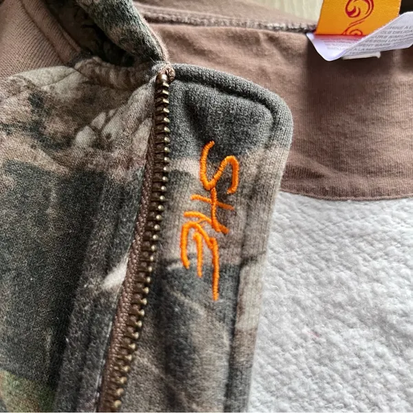 She Outdoors womens zip up camouflage jacket green/brown small - Image 5