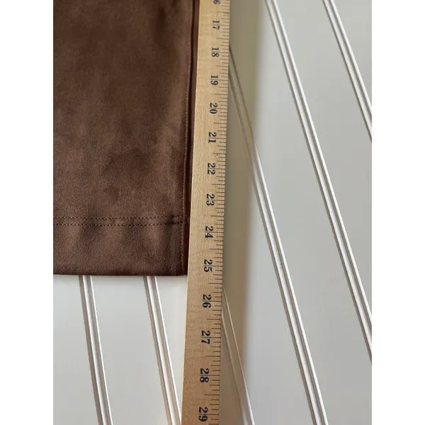 Maeve Anthropologie The Colette Fall Brown Faux Suede Wide Leg Pants 32 NEW - Image 3