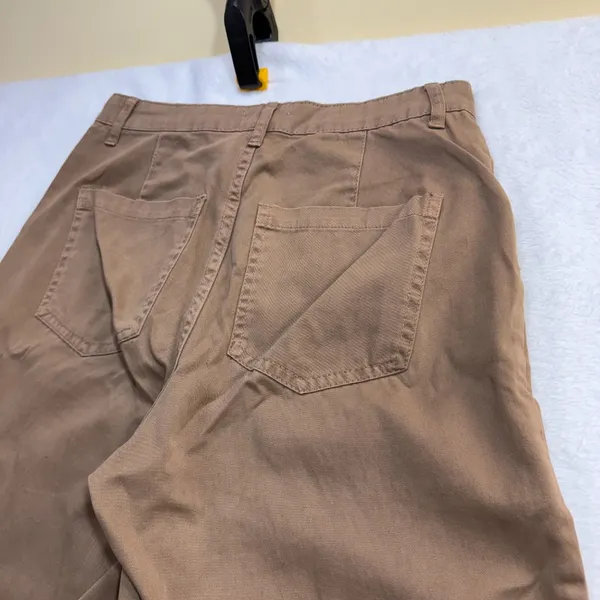 Pistola 26 Oak High‎ Rise Chino Pant Button Fly Brown Carpenter 100% Cotton Y2K - Image 6