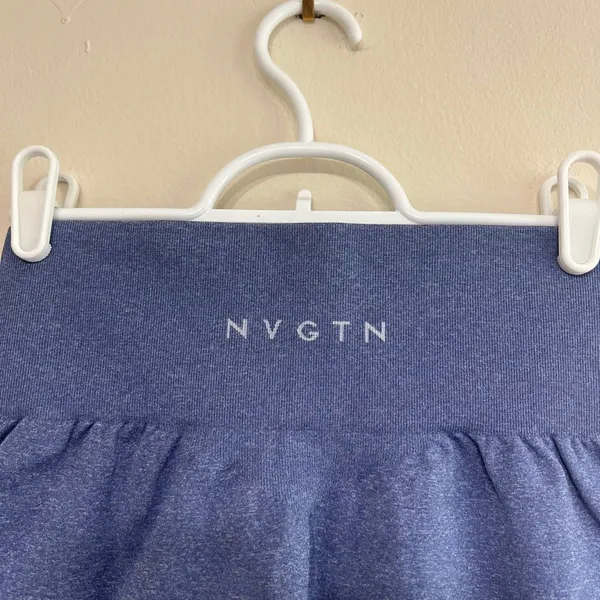 NVGTN Blue Pro Seamless High Rise Shorts Small Women - Image 4