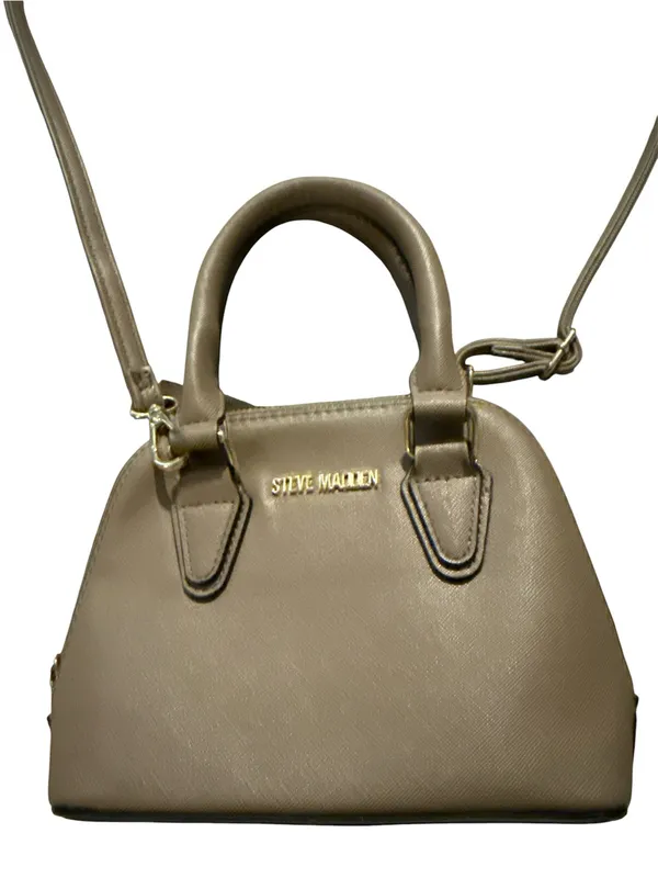 Steve Madden Taupe Dome Satchel with Gold Hardware - Image 2