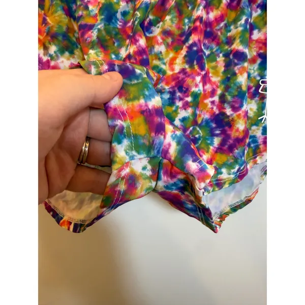 ChicknLegs Running Shorts Women's M Multicolor Tie Dye 1.5" Split Race Pocket - Image 4