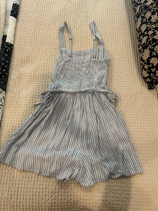 Hollister Romper Striped Blue White - Image 2