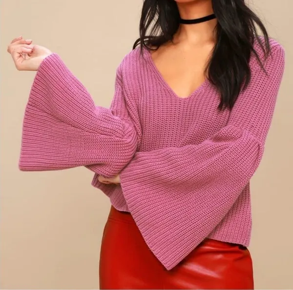 Free People Damsel Rose Bell Sleeve Sweater - Image 8