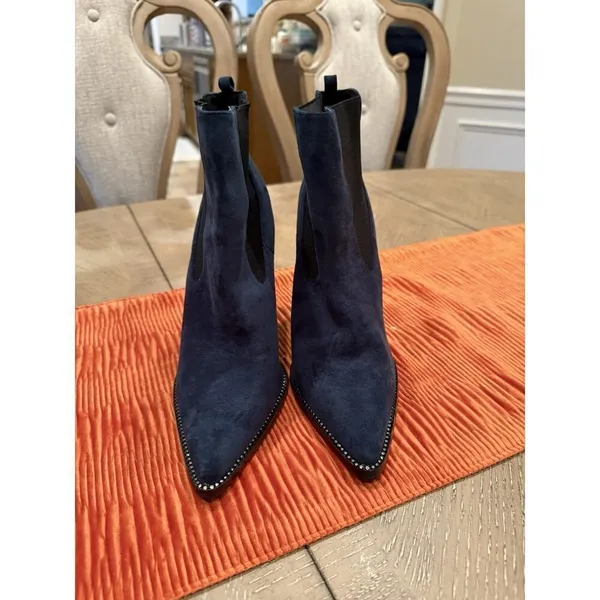Miss Lola Teal Boots Heels Size 9 - Image 2