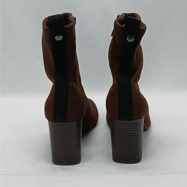 Donald Pliner Cattie Ankle Boots Womens 7.5M Brown Block Heel Whimsygoth Grunge - Image 4