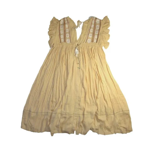 NWT Free People Will Wait For You Midi in Garbanzo Bean Combo Dress XS - Image 3