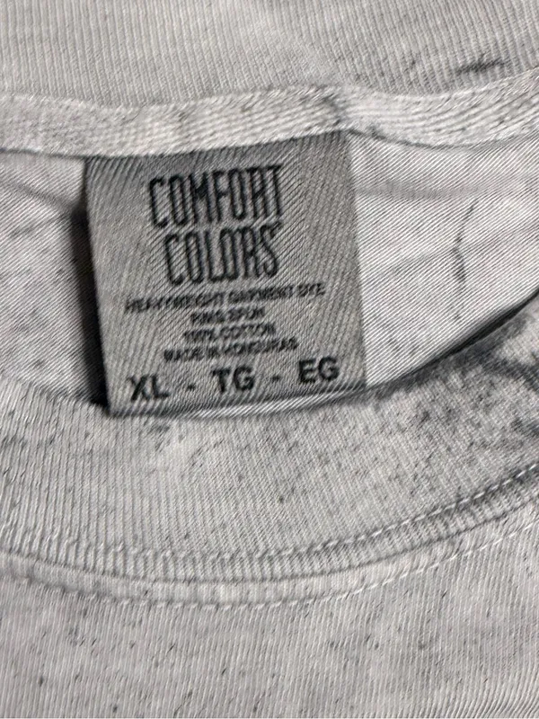 Comfort Colors Smoke Colorblast Graphic Tee with Ghost & Floral Print - Image 2