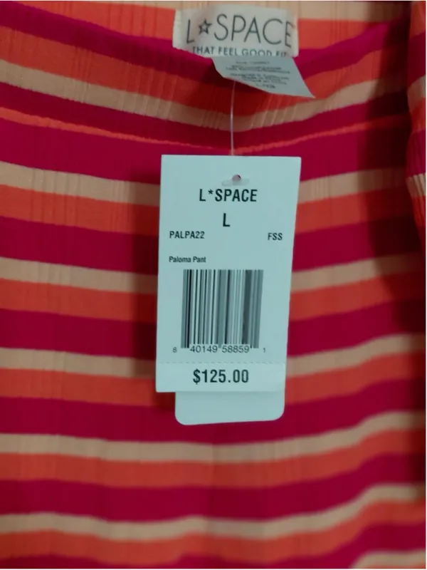L*Space Paloma Loung Two-Piece Set, Women's Size L, Pink and Orange NWT - Image 8