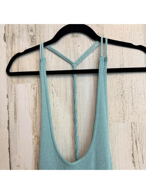 NWT Forever 21+ Women’s 2X Turquoise Metallic Knit Maxi Dress - Image 11