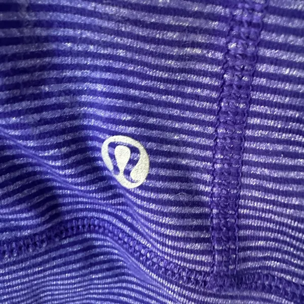 1027 Lululemon inStride Jacket Tonka Stripe Pigment Blue sz 6 vintage - Image 7