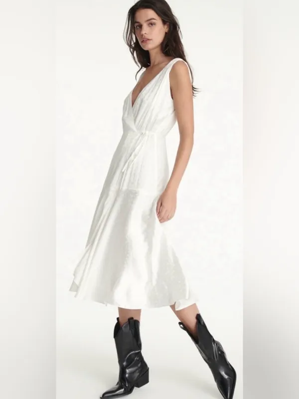 THE KOOPLES Jacquard Polka Dot Wrap Midi Cockatail Dress Size 1 US Small *Read* - Image 12
