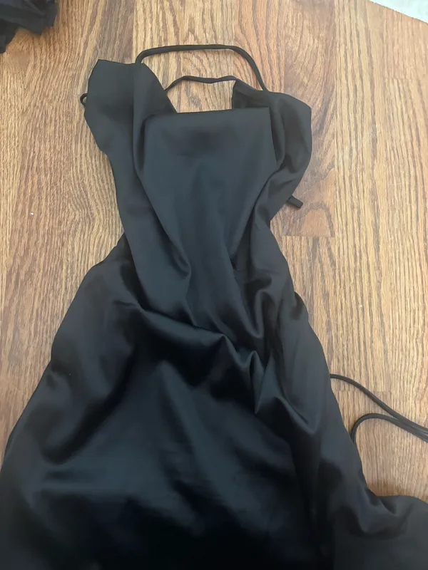 silk black dress - Image 2