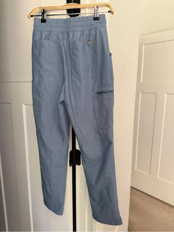 Figs Yola High-Rise Slim Scrub Pants blue Heather indigo‎ - Image 5
