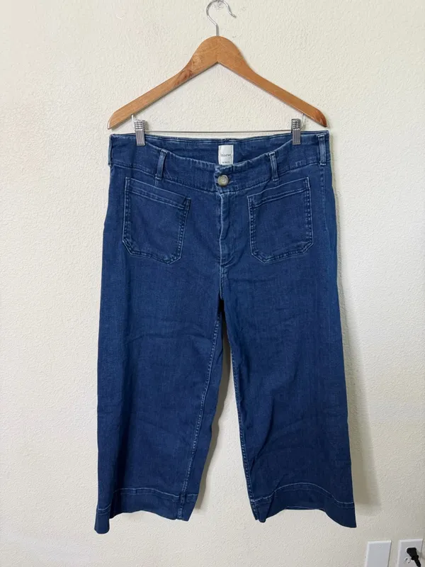 Anthropologie Maeve Colette High-Rise Wide-Leg Cropped Jeans Womens Size 16 W - Image 2
