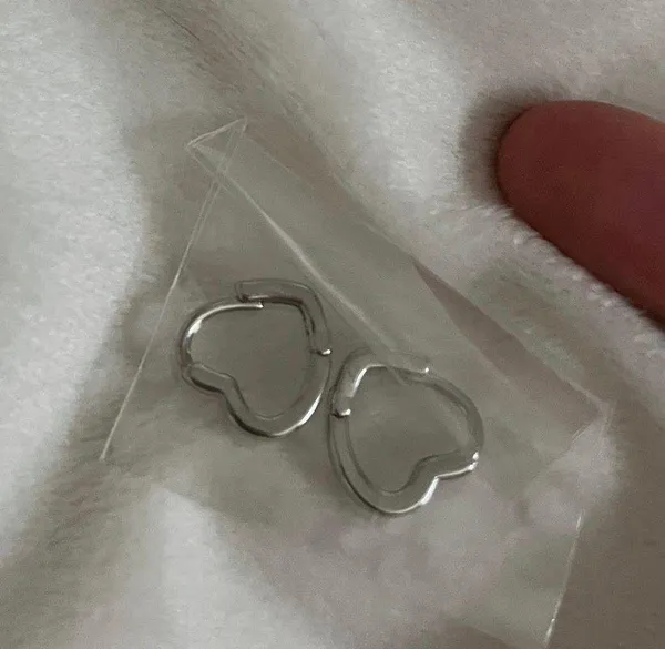 Heart Shaped Hoop Earrings - Image 2