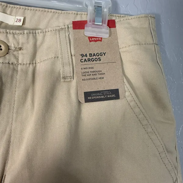Levi's9 94' Baggy Cargo Pants, Safari- Tan, 28x30 - Image 7