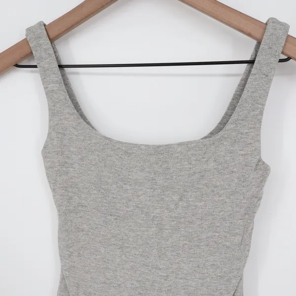 Naked Wardrobe Mens Heather Gray Scoop Neck Sleeveless Thong Bodysuit L - Image 4