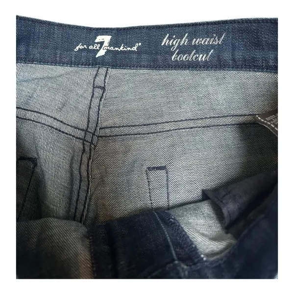 7 for all mankind vintage style boot cut studded pocket detail size 28 - Image 10