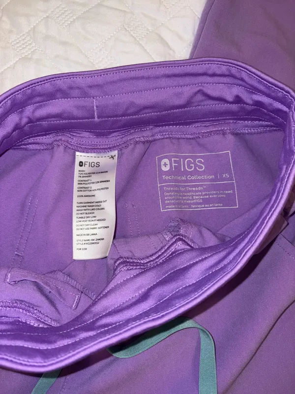 Purple FIGS Scrub Pants - Image 2