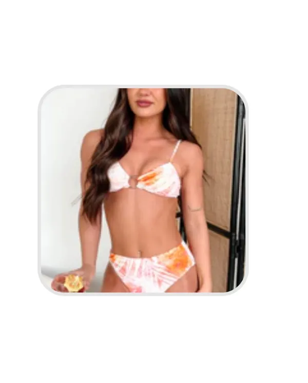 Nanamacs Cancun kisses asymmetric palm print bikini - Image 5