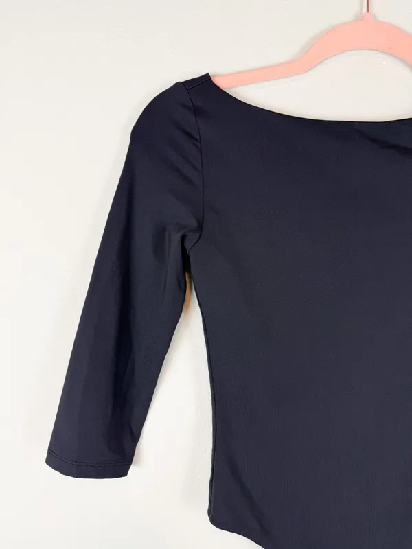 Aritzia Contour Ohara Bodysuit Black Boat Neck Size Small - Image 6