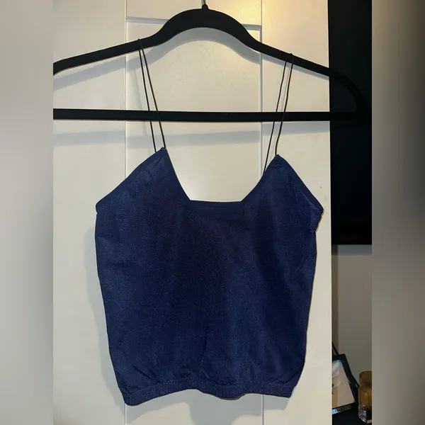 NWOT Free People Intimately Sweetheart Seamless Brami Top In Navy - Image 4