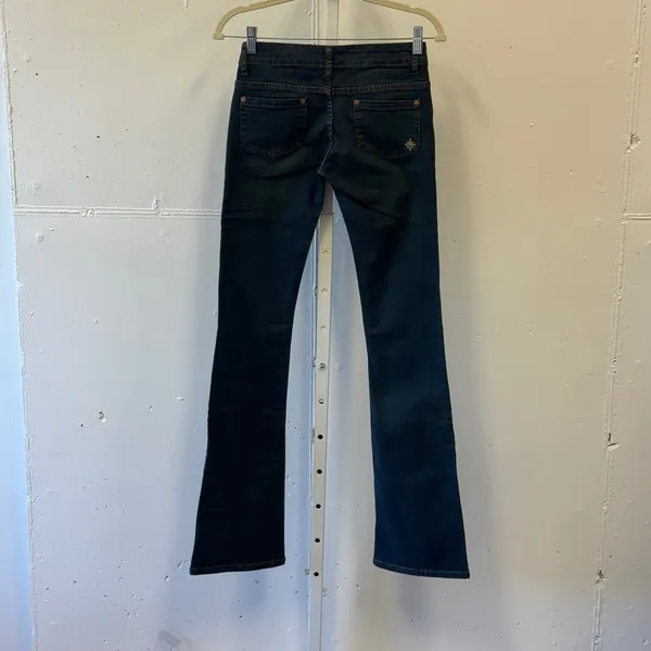 Y2K Hollywood Million Denim Trapper Dan Bootcut Jeans Integrity Wash 24 Low Rise - Image 2