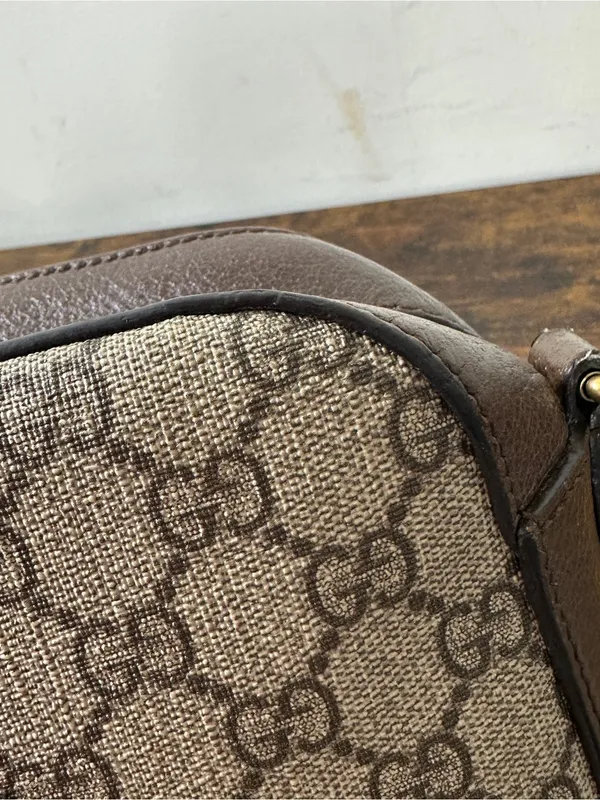 Gucci Neo GG Supreme Camera Crossbody Bag Web Strap Feline 476466 - Image 10