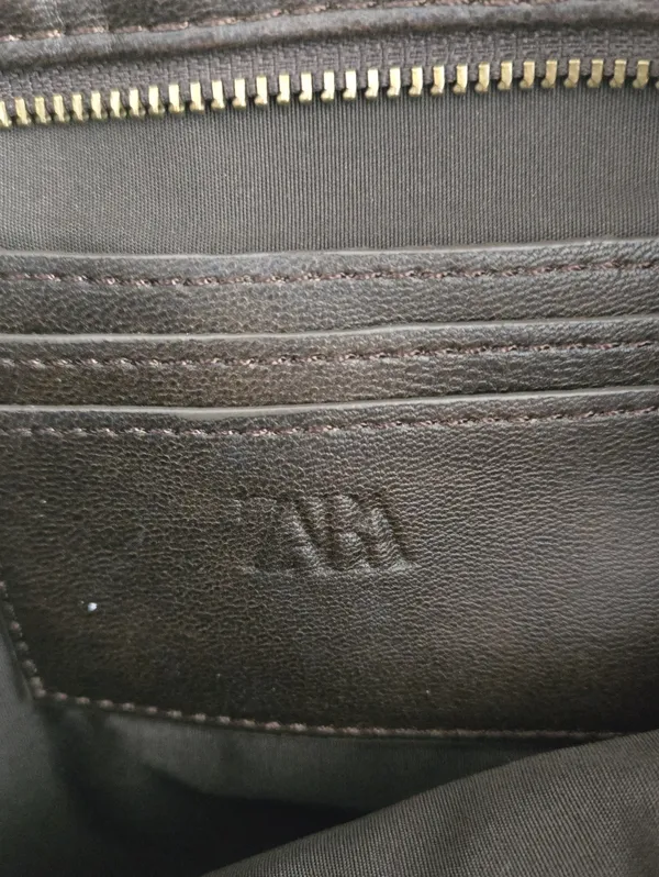 Zara Buckled Shoulder Bag In Dark Brown - Image 6