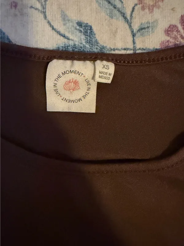 Live in the Moment Brown Crop Top - Image 2