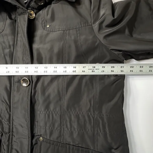 Forecaster of Boston Black Coat Womens Small Zip Up Button Adjustable‎ Jacket - Image 9