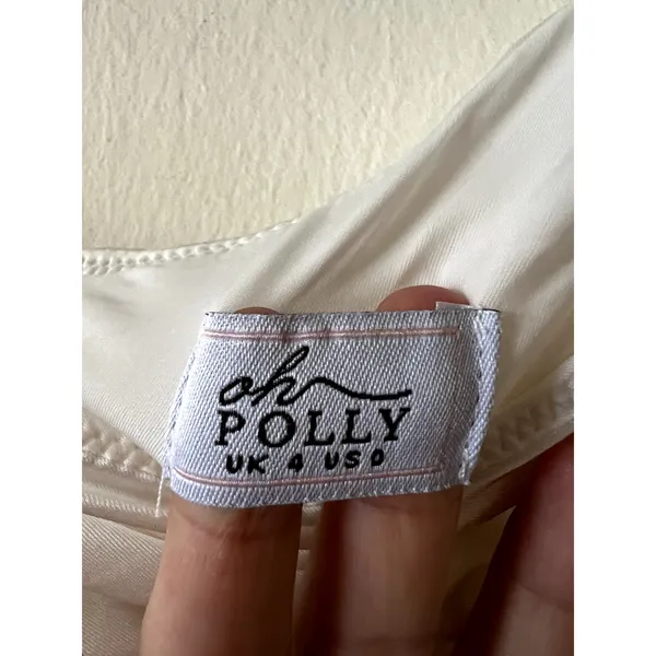 Oh Polly Kiraz Asymmetric Scarf Detail Mini Dress Size 0 White - Image 8