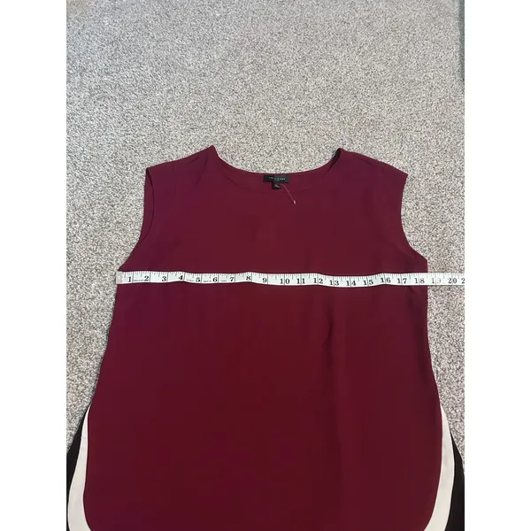 The Limited Burgundy Sleeveless Colorblock Layered Blouse Top - Size S‎ - Image 2
