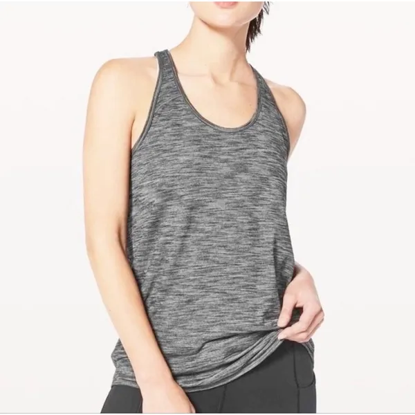 Lululemon Essential Gray Space Dye Tank‎ Top Size 2 - Image 4