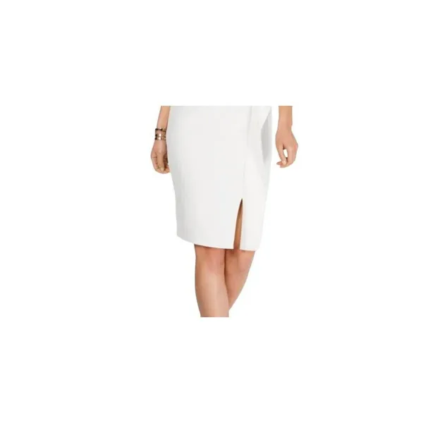 Vince Camuto Women's Angled Ruffle Sheath Dress VC9M9272 White 14P - Image 8