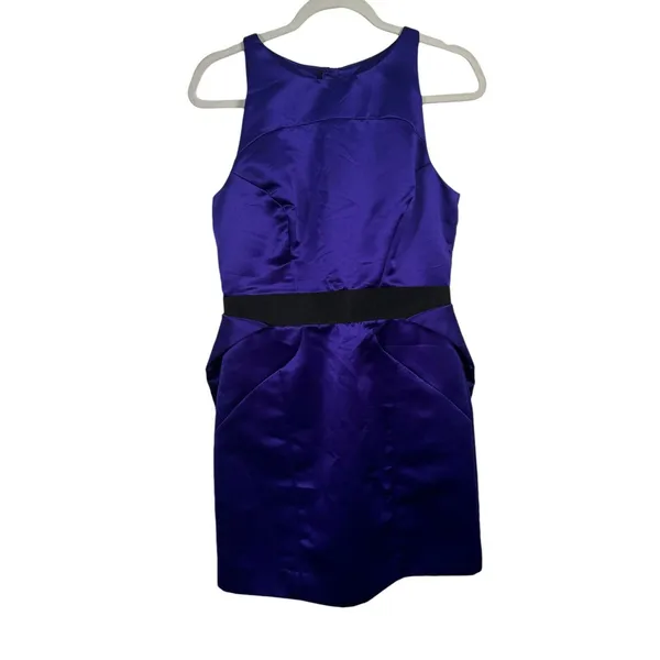Milly Sculpted Skirt Pencil Dress‎ Blackberry Purple Cocktail NWT Womens Size 10 - Image 3