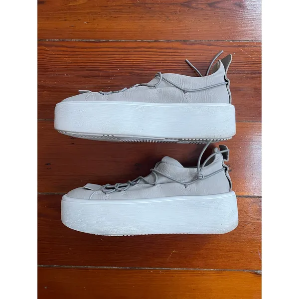 Puro Secret Platform Sneakers EU 36 Gray Leather Made Germany Avant Garde - Image 6