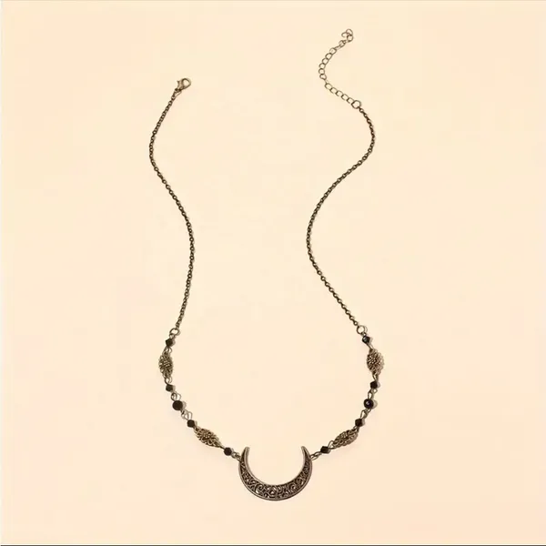 Crescent Moon Head Chain Vintage Style Crystal‎ Flower Bohemian Gypsy Headwear - Image 6