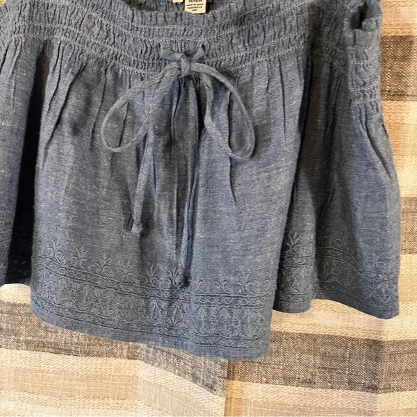American Eagle Chambray Blue Crop Top Size Medium‎ - Image 2