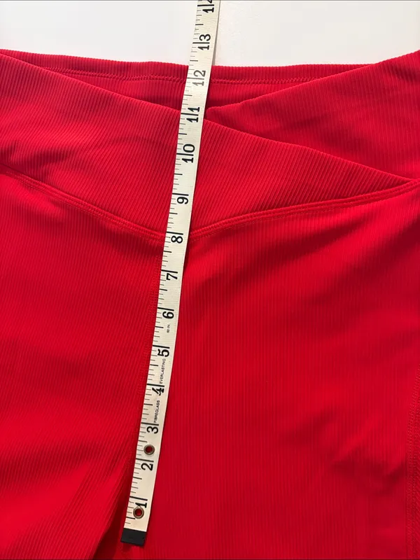 Women’s Active biker Shorts High-Waist Red v waist XL new - Image 6