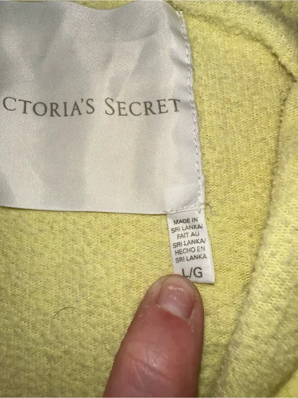 VTG Victoria's Secret Supermodel Essentials Bling Angel Wings Sweat Set Yellow L - Image 7