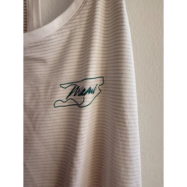 Lululemon Swiftly Tech Racerback 2.0 Tank Top White Miami Graphic Womens 12 - Image 3