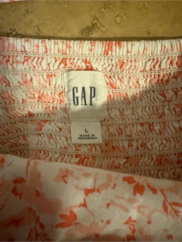 GAP Pink Floral Spaghetti-Strap Mini Dress - Image 2