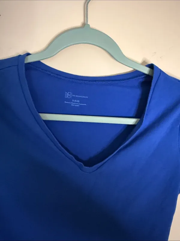 No Boundaries Royal Blue V-Neck Crop Top - Image 3