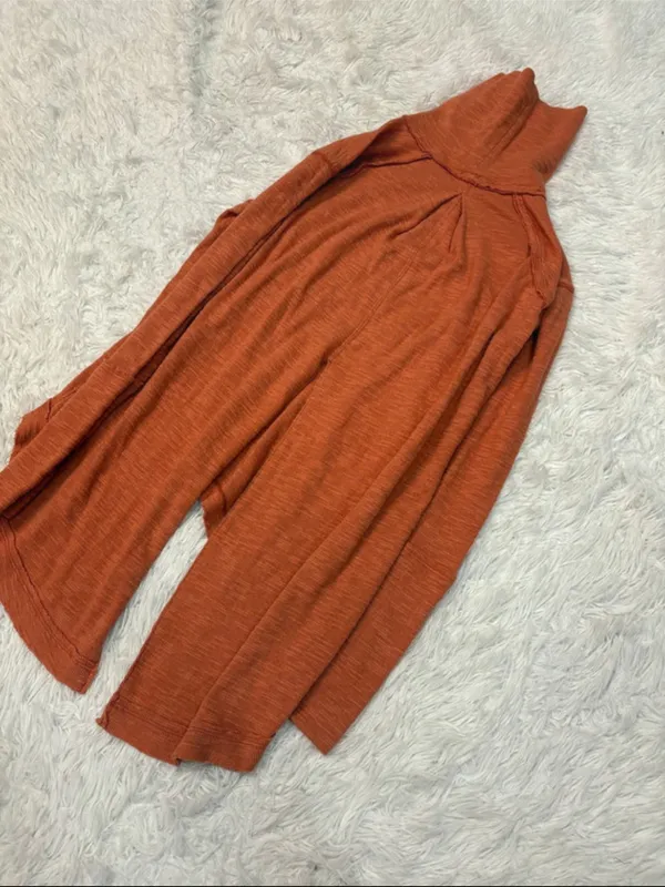 We the free Rust Orange Turtleneck split back - Image 2