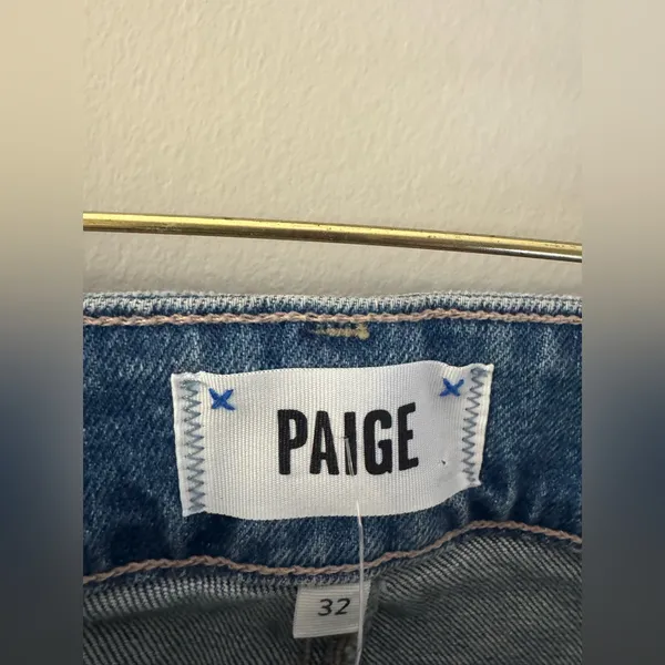 PAIGE Dark Blue Flare Jeans - Image 4
