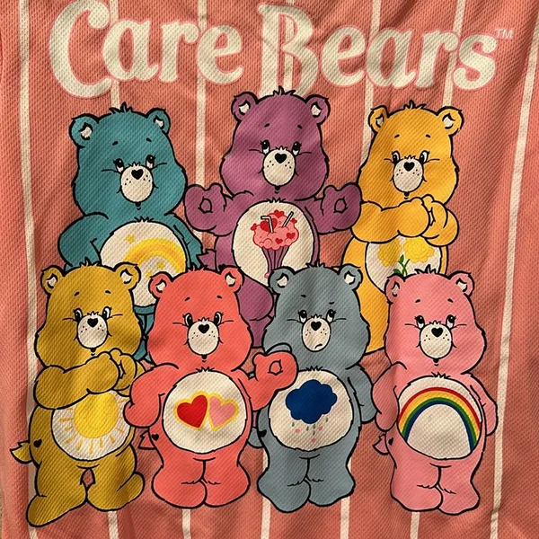 NWOT Care Bears 80’s Pink Baseball Jersey Sz M - Image 5