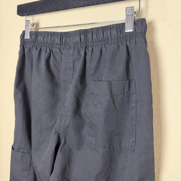 Dagacci Straight Wide Leg Black Scrubs Pants Size Small - Image 7